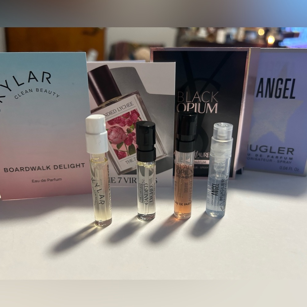 Angel / black opium / Skylar boardwalk delight/ 7 virtues candied lychee 1.2 ml